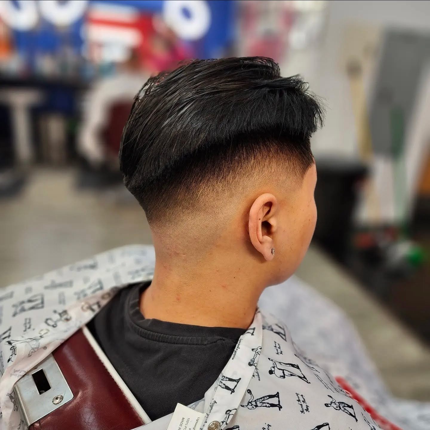 Textured taper fade from the back